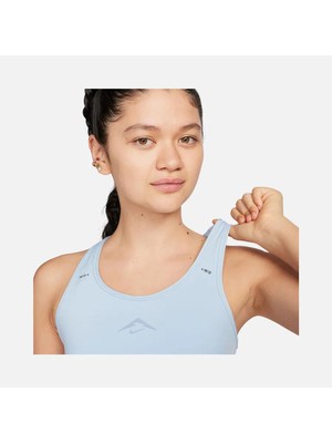 Nike Dri-Fit Swoosh On-The-Run Trail Medium-Support Kadın Orta Destekli Mavi Spor Bra Sütyen FN2909-440