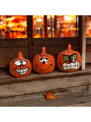 Cadılar Bayramı Hallowen Handmade Balkabağı Çini