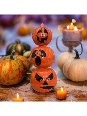 Cadılar Bayramı Hallowen Balkabağı Handmade Çini Dekoratif Biblo