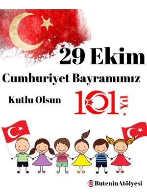 Butenin Atölyesi 29 Ekim Cumhuriyet Bayramı Hediyesi, 5 Adet, Ay Yıldız Ip Bileklik, Kırmızı Renk