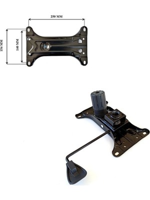 Depolife Ofis Büro Çalışma Koltuğu Için Tek Kol Metal Şase Mekanizma (15X25CM) Yedek Parça