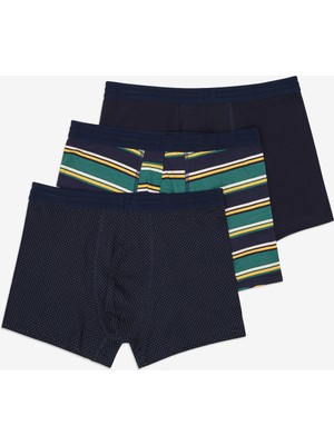 Penti Pointed Stripe 3lü Çok Renkli Boxer