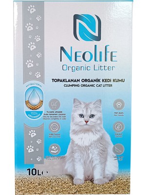 Neolife Organic Litter Süper Topaklanan Organik Kedi Kumu 10 Lt (4.5 kg)