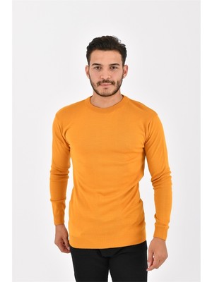 O Yaka 12 No Trender Erkek Kazak 8703 Hardal