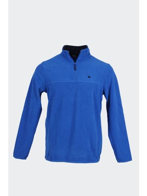 Yarım Fermuarlı Polar Erkek Sweat 6001 S.blue