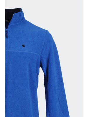 Yarım Fermuarlı Polar Erkek Sweat 6001 S.blue