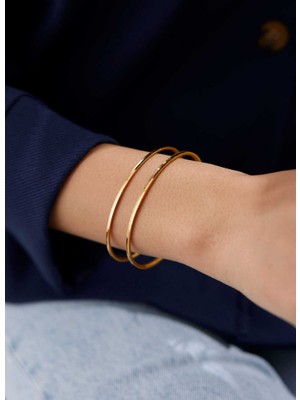 Mona Roza Gümüş Ajda 925 Ayar Gümüş Bilezik