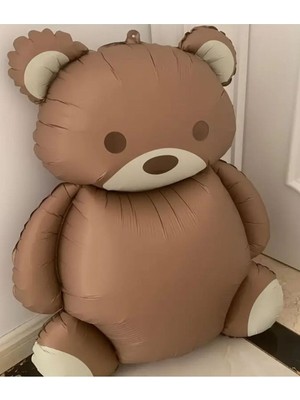 Atölye Mi Retro Ayı Folyo Balon Retro Teddy Bear Büyük Ayı Balon 65X90 cm