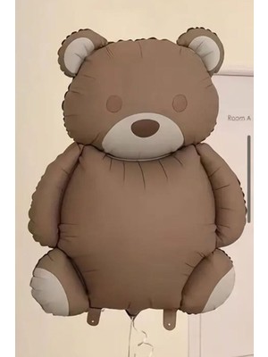 Retro Ayı Folyo Balon Retro Teddy Bear Büyük Ayı Balon 65X90 cm