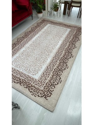 Carpet Cover Tarçın Model Ipek Kadife Lastikli Halı Örtüsü/kılıfı