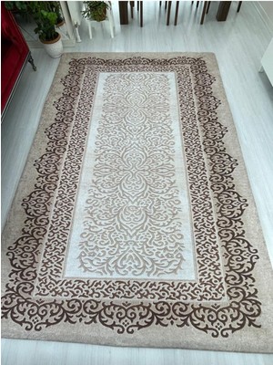 Carpet Cover Tarçın Model Ipek Kadife Lastikli Halı Örtüsü/kılıfı