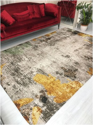 Carpet Cover Sarı Jet Model Ipek Kadife Lastikli Halı Örtüsü