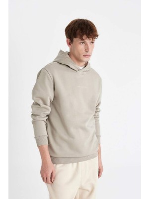 Defacto Erkek Sweatshirt Açık Haki C6131AX/KH475