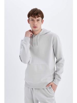 Defacto Erkek Sweatshirt Açık Gri X8283AZ/GR184