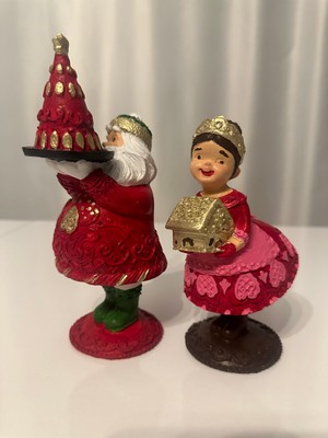 İki Cadı Tasarım Noel Baba Ve Noel Anne Biblo