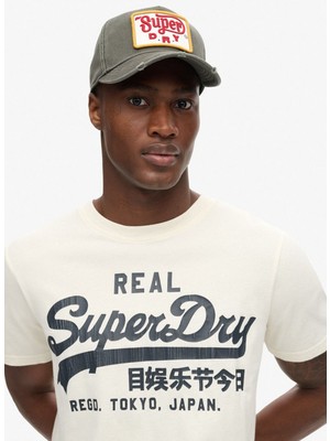 Superdry Bisiklet Yaka Ekru Erkek T-Shirt M1012025A39E_CLASSIC Vl Graphıc T S