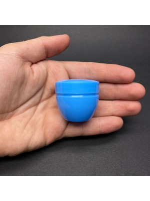 Labshop41 20 Ml Kapaklı Mavi Krem Kavanozu , 20 Cc Minik Pomat Kutusu , Mini Krem Kutusu X 10 Adet