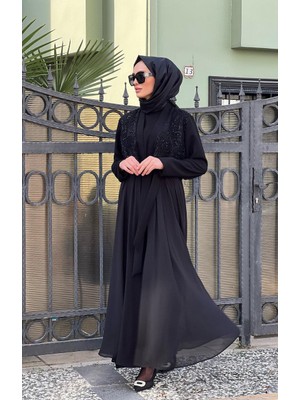 Nurcan Çetin Abaya Takım 7638 Siyah