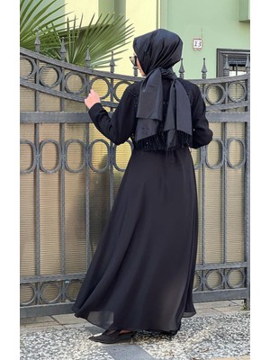 Nurcan Çetin Abaya Takım 7638 Siyah