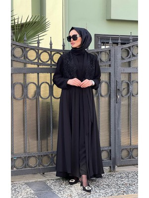 Nurcan Çetin Abaya Takım 7638 Siyah