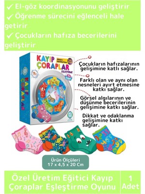 Premium Eğitici Zeka El Göz Kordinasyonu Geliştirici Eğlenceli Çocuk Kayıp Çoraplar Eşleştirme Oyunu