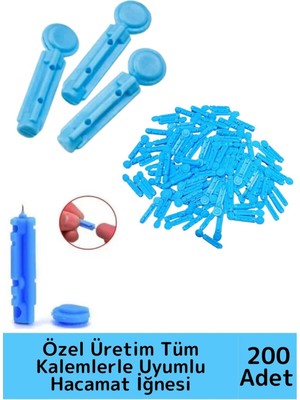 Wintoup Dayanıklı Tüm Kalemlerle Uyumlu Şeker Parmak Delme Hacamat Kalem Iğnesi 200 Adet-4 Kutu