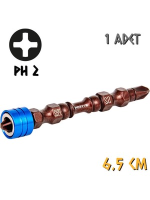 Kupa Hırdavat Tyson Mıknatıslı Bits Uç - Çift Yönlü - Ph2 Yıldız - 6.5 Cm. - 1 Adet