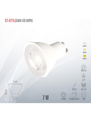 Cata CT-4215 LED Ampul 7W