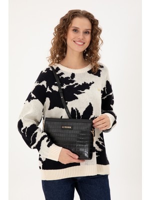 U.S. Polo Assn. Kadın Siyah Kroko Çapraz Çanta 50300271-VR046