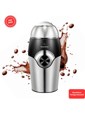 RossClean Grind Elektrikli Kahve ve Baharat Öğütücü Paslanmaz Çelik Malzeme