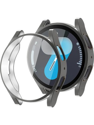 Samsung Galaxy Watch 7 40MM ile Uyumlu Kasa ve Ekran Koruyucu 360 Tam Koruma Silikon Kılıf