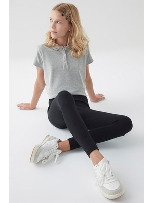 Siyah Teen Chic Termal Tayt
