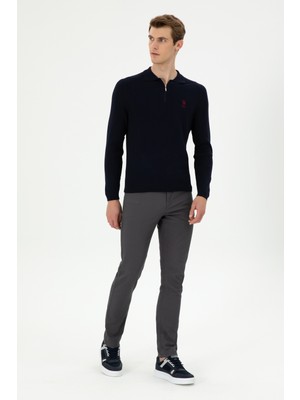 U.S. Polo Assn. Erkek Antrasit Pantolon (Kanvas-Chino) 50291161-VR006