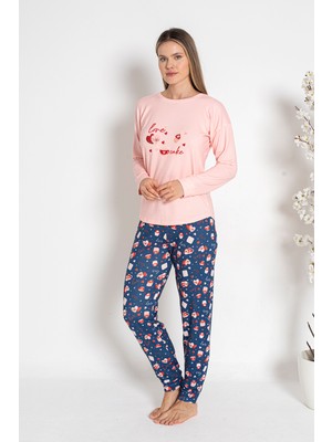 REMSA Kadın Termal Pijama Takımı 24487 Somon