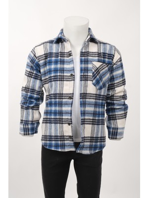 Doctor Junior Mavi Ekoseli Uzun Kollu Oduncu Gömlek Erkek Çocuk Slim Fit Günlük Stil