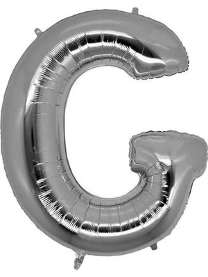 Çerçici G Harf Folyo Balon Gümüş Renk  40 Inç