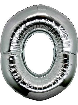 Çerçici O Harf Folyo Balon Gümüş Renk  40 Inç