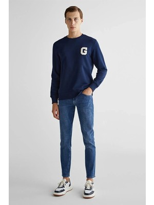 Gant Erkek Lacivert Regular Fit Sweatshirt