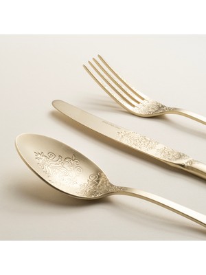 Dume Çelik Yemek Bıçağı 2X23X0.3 cm Mat Şampanya