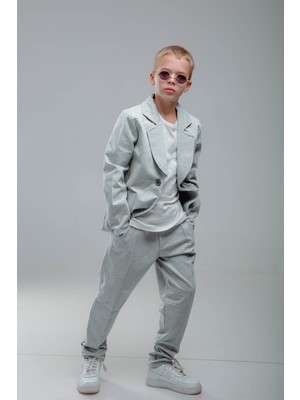 RG Brand Erkek Çocuk Likralı Pamuklu 3'lü Set Takım Elbise_RG1440