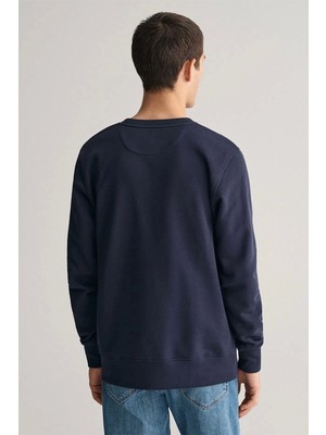 Gant Erkek Lacivert Regular Fit Sweatshirt