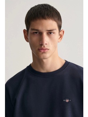 Gant Erkek Lacivert Regular Fit Sweatshirt