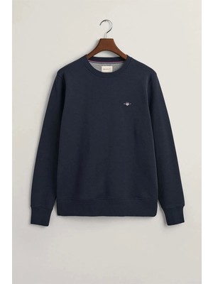 Gant Erkek Lacivert Regular Fit Sweatshirt