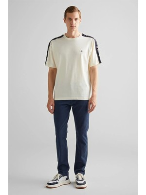 Gant Erkek Krem Regular Fit T-Shirt