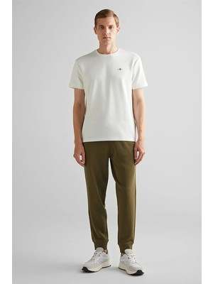 Gant Erkek Krem Regular Fit T-Shirt