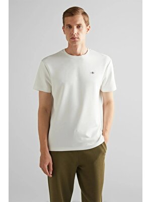 Gant Erkek Krem Regular Fit T-Shirt