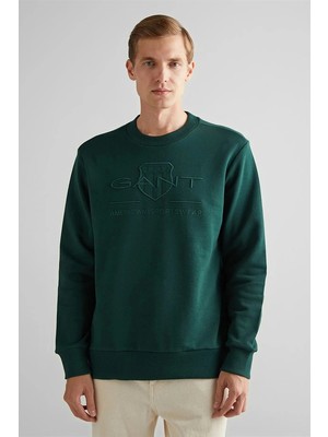 Gant Erkek Yeşil Regular Fit Sweatshirt