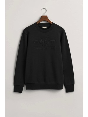 Gant Erkek Siyah Regular Fit Sweatshirt