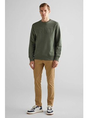 Gant Erkek Yeşil Regular Fit Sweatshirt