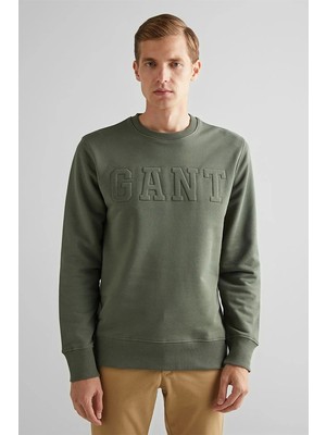 Gant Erkek Yeşil Regular Fit Sweatshirt